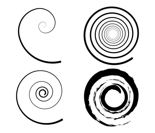 Espiral Redemoinho Girar Girar Elemento Design Vetorial Abstrato Ilustração Vetor — Vetor de Stock