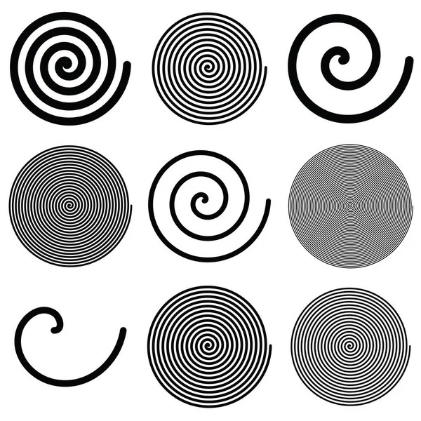 아르키메데스 Swirl Twirl Wirl Whirl Design Element Stock Vector Illustration — 스톡 벡터