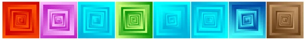 Geometric Square Design Shape Random Shaded Gradient Fill Stock Vector — Stock Vector