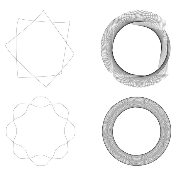 Geometrisches Kreisförmiges Abstraktes Motiv Symbol Symbol Radialer Strahlender Designelementvektor — Stockvektor