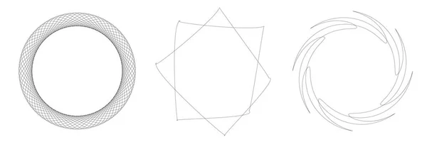 Geometryczny Okrągły Abstrakcyjny Motyw Ikona Symbol Radialny Promieniujący Wektor Elementu — Wektor stockowy