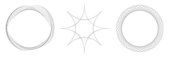 Motivo Geometrico Circolare Astratto Icona Simbolo Radiale Vettore Elemento Design — Vettoriale Stock