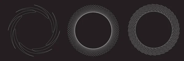 Geométrica Circular Motivo Abstrato Ícone Símbolo Vetor Elemento Design Radial — Vetor de Stock