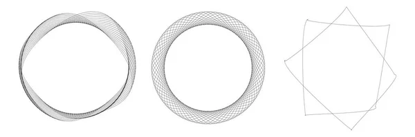 Motivo Abstracto Circular Geométrico Icono Símbolo Radial Radiante Vector Elemento — Vector de stock