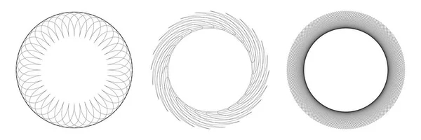 Geometrisches Kreisförmiges Abstraktes Motiv Symbol Symbol Radialer Strahlendes Designelement Vektor — Stockvektor