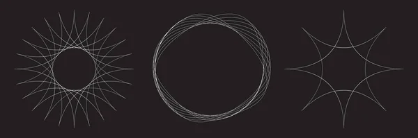 幾何学円の抽象的なモチーフ アイコン シンボル 放射線 放射線デザイン要素ベクトル 株式ベクトル図 クリップアートグラフィック — ストックベクタ