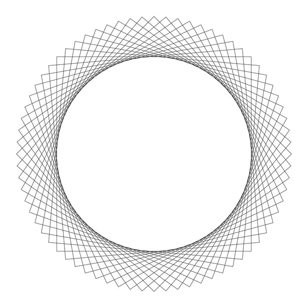 Геометричний Круглий Абстрактний Мотив Піктограма Символ Радіальний Випромінюючий Елемент Дизайну — стоковий вектор