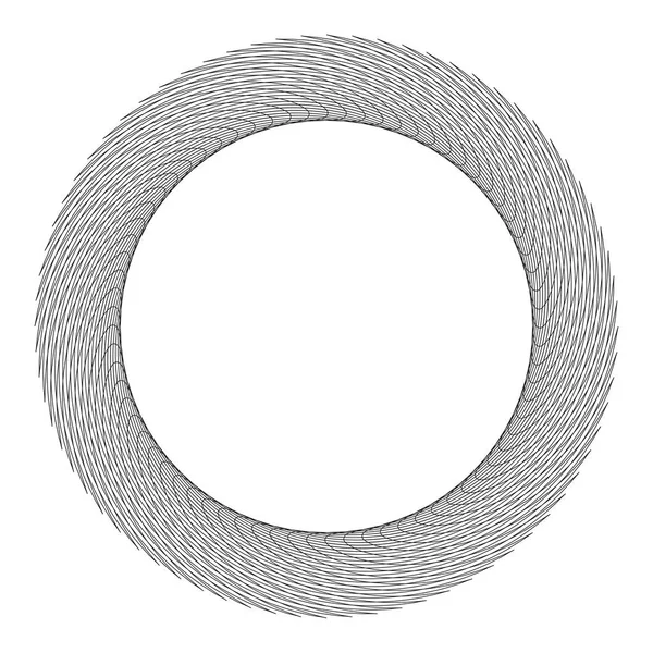 Geometrický Kruhový Abstraktní Motiv Ikona Symbol Radiální Vektor Vyzařujícího Konstrukčního — Stockový vektor