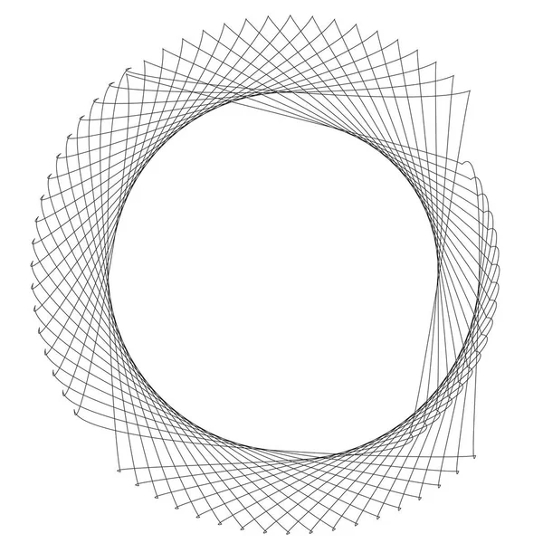 Motivo Abstracto Circular Geométrico Icono Símbolo Radial Radiante Vector Elemento — Archivo Imágenes Vectoriales