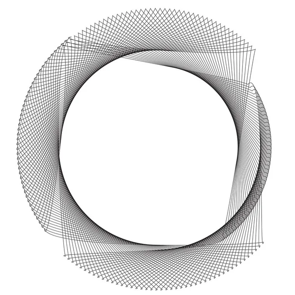 Geometrický Kruhový Abstraktní Motiv Ikona Symbol Radiální Vektor Vyzařujícího Konstrukčního — Stockový vektor