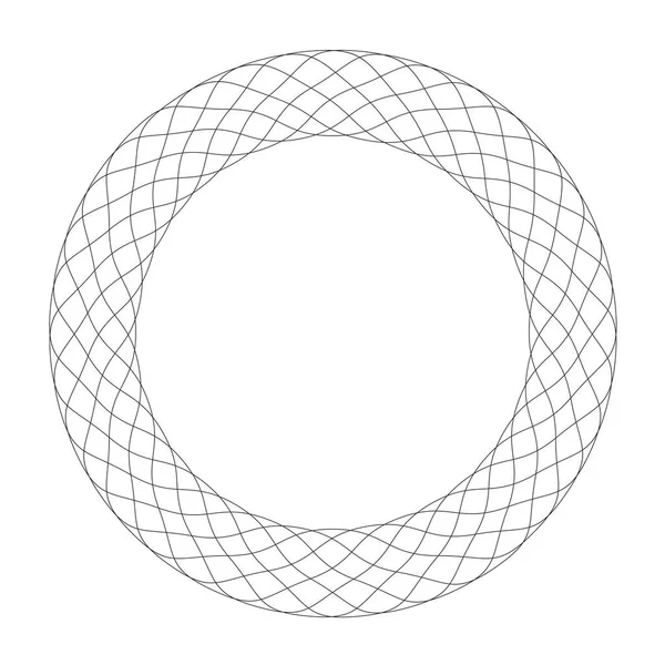 Geometrisches Kreisförmiges Abstraktes Motiv Symbol Symbol Radialer Strahlender Designelementvektor — Stockvektor