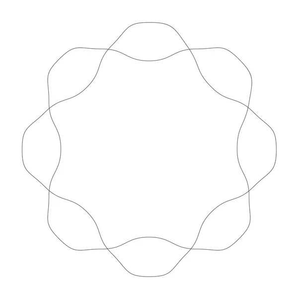 Geométrica Circular Motivo Abstrato Ícone Símbolo Radial Irradiando Vetor Elemento — Vetor de Stock