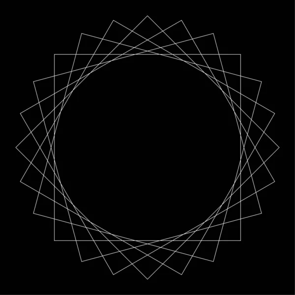 Geometrisches Kreisförmiges Abstraktes Motiv Symbol Symbol Radialer Strahlender Designelementvektor — Stockvektor