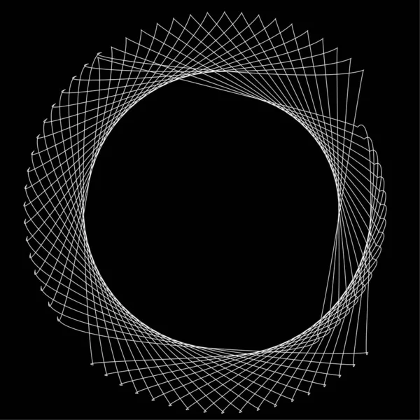 Geometrik Dairesel Soyut Motif Simge Sembol Radikal Yayılan Tasarım Elemanı — Stok Vektör