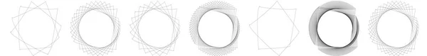 Motivo Abstracto Circular Geométrico Icono Símbolo Radial Radiante Vector Elemento — Archivo Imágenes Vectoriales