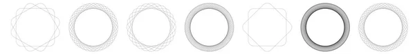 Geometric Circular Abstract Motif Icon Symbol Radial Radiating Design Element — Stock Vector