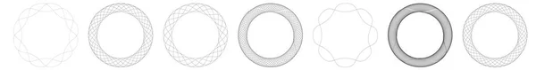 Géométrique Motif Abstrait Circulaire Icône Symbole Vecteur Radial Élément Conception — Image vectorielle