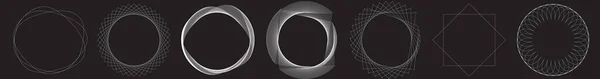Motivo Abstracto Circular Geométrico Icono Símbolo Radial Radiante Vector Elemento — Vector de stock