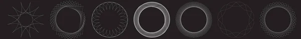 Geométrica Circular Motivo Abstrato Ícone Símbolo Vetor Elemento Design Radial — Vetor de Stock