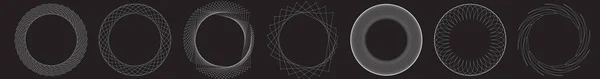 幾何学円の抽象的なモチーフ アイコン シンボル 放射線 放射線デザイン要素ベクトル 株式ベクトル図 クリップアートグラフィック — ストックベクタ
