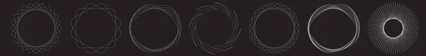 Geométrica Circular Motivo Abstrato Ícone Símbolo Vetor Elemento Design Radial —  Vetores de Stock