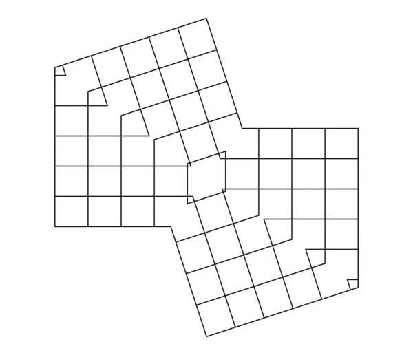 Grille Géométrique Maille Forme Miroir Abstrait Treillis Grille Treillis Élément — Image vectorielle