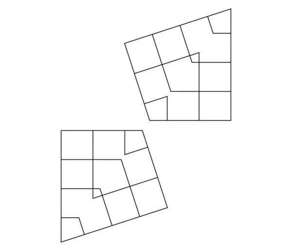 Geometric Grid Mesh Abstract Mirrored Form Lattice Grating Trellis Pattern — Stock Vector