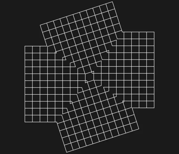 Geometrisches Gitter Gitter Abstrakter Gespiegelter Form Gitter Gitter Gittermusterelement — Stockvektor