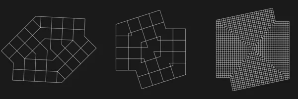 Geometric Grid Mesh Abstract Mirrored Form Lattice Grating Trellis Pattern — Stock Vector