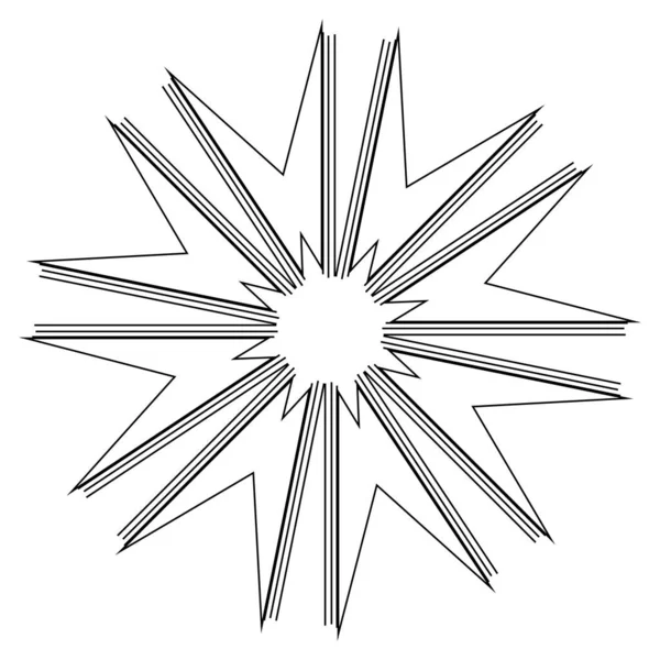 Geometriskt Abstrakt Ikon Symbolmotiv — Stock vektor