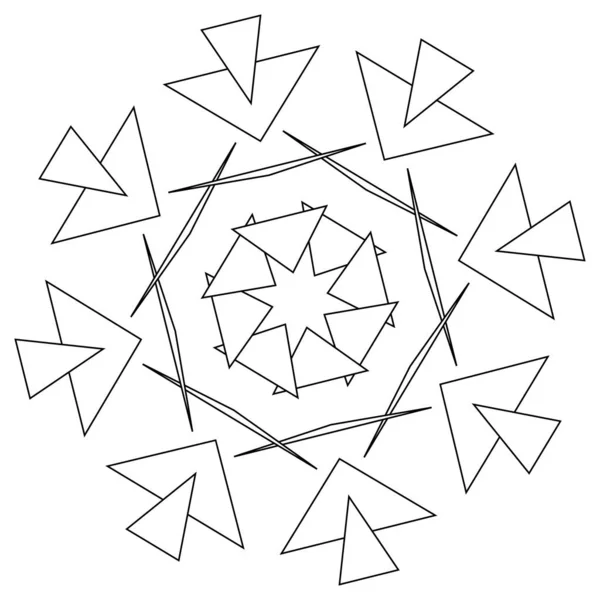 Geometryczna Ikona Abstrakcyjna Motyw Symboliczny — Wektor stockowy