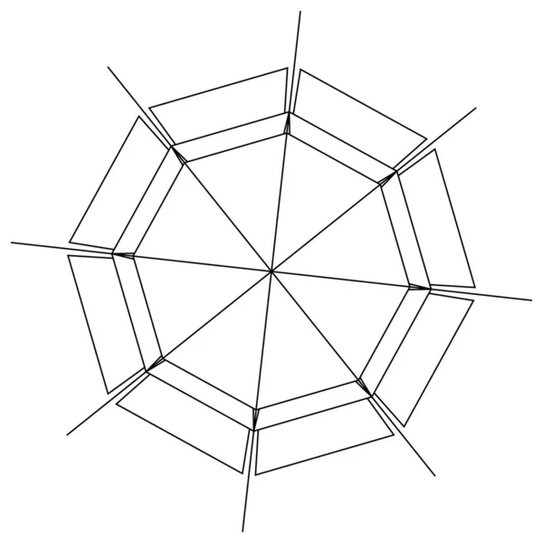 Geometriskt Abstrakt Ikon Symbolmotiv — Stock vektor
