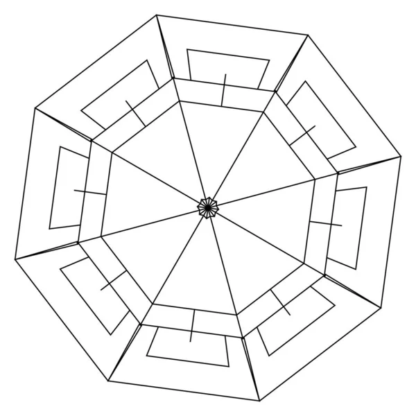 Geometrische Abstrakte Ikone Symbolmotiv — Stockvektor