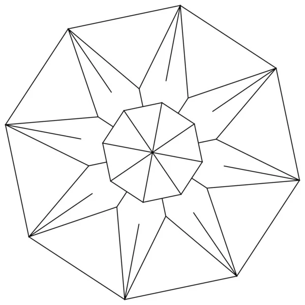 Geometrische Abstrakte Ikone Symbolmotiv — Stockvektor