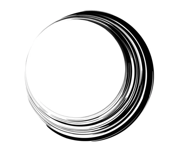Pinceau Élément Cercle Course Peinture Illustration Vectorielle Stock Graphiques Clip — Image vectorielle