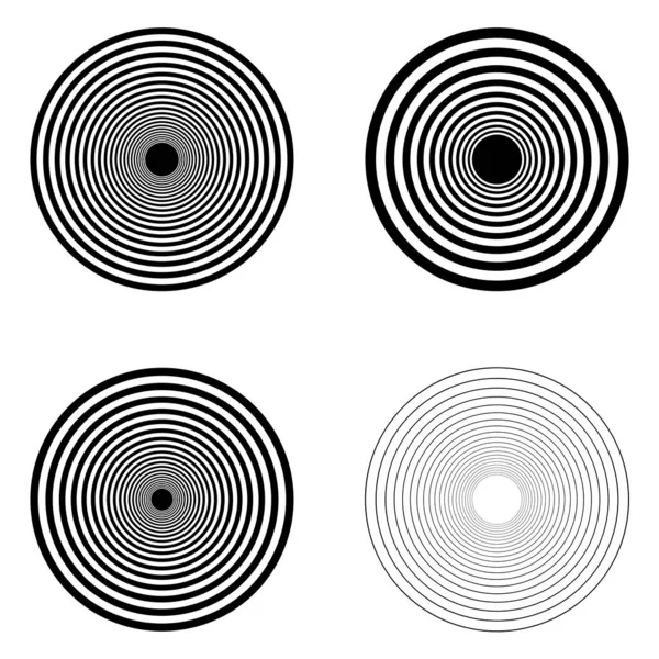 Cercles Concentriques Marque Cible Icône Plate Croix Symbole Illustration Vectorielle — Image vectorielle