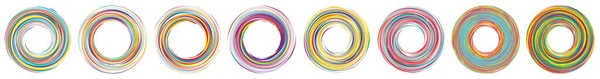 Spiral Swirl Twirl Design Shape Set Aktienvektorillustration Clip Art Grafiken — Stockvektor