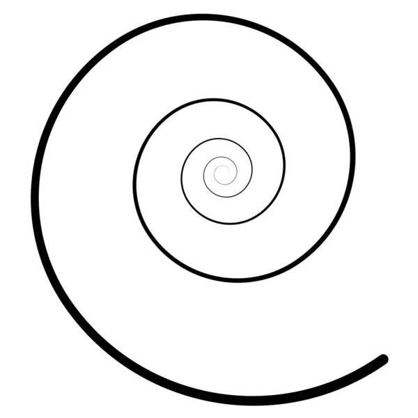 Спіральний Елемент Дизайну Вихор Вихор Піктограма Символ Вертіго — стоковий вектор