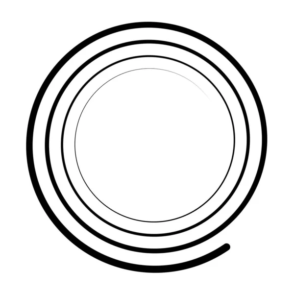Elemento Design Espiral Rodar Girar Vórtice Ícone Vertigem Símbolo — Vetor de Stock