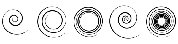 スパイラルデザイン要素 渦巻き 渦巻き めまいのアイコンとシンボル 株式ベクトルイラスト クリップアートグラフィック — ストックベクタ