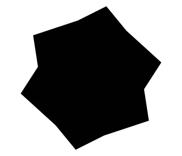 単純な抽象幾何学形式 ランダムで角のあるベターデザイン要素 — ストックベクタ
