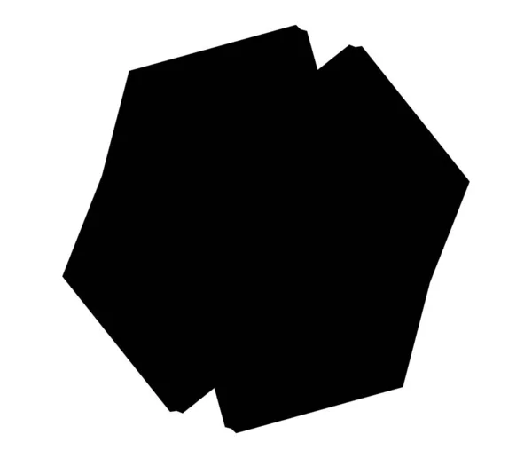 Einfache Abstrakte Geometrische Form Form Zufälliges Kantiges Vetor Gestaltungselement — Stockvektor
