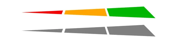 Niveau Barre Progression Indicateur Progression Faible Élevée Guage Compteur Échelle — Image vectorielle