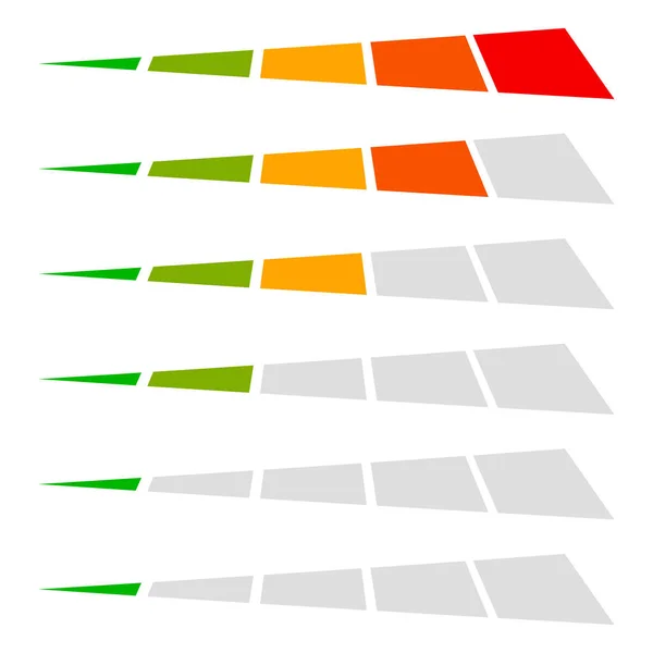 Seviye Ilerleme Çubuğu Gösterge Düşük Seviye Ilerleme Dil Ölçü Ölçü — Stok Vektör