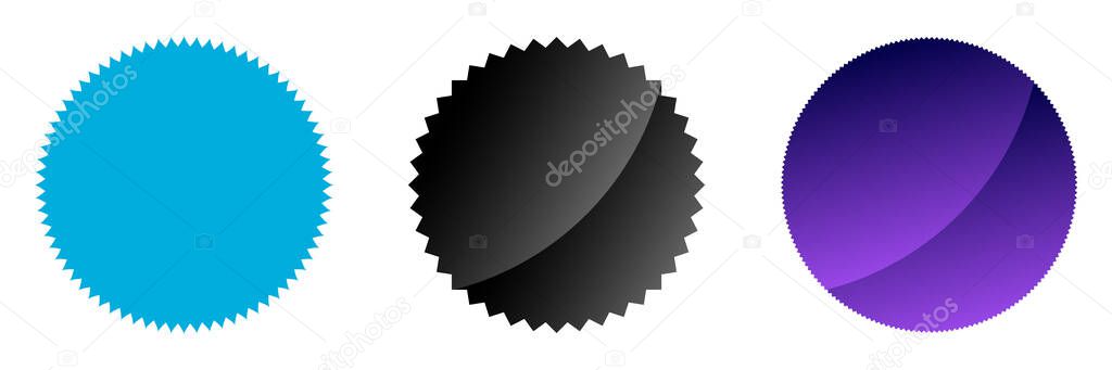 Starburst, sunburst price tag, price flash shape with empty space - stock vector illustration, clip-art graphics