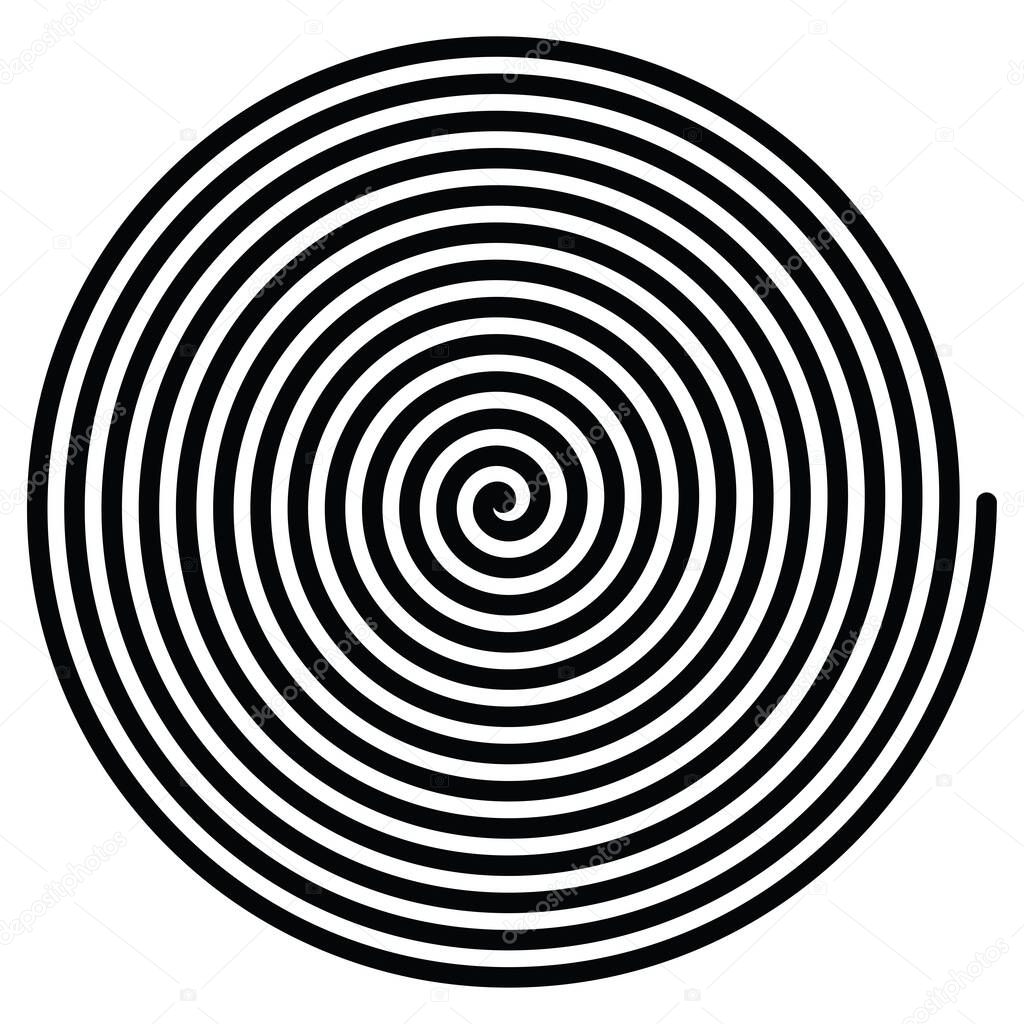 Archimedean spiral. Swirl, twirl, whirl design element - stock vector illustration, clip-art graphics