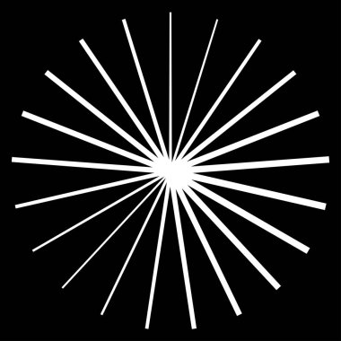 Düzensiz radyal, yayılan çizgiler. Patlama, teller, patlama elementleri. Yıldız patlaması, güneş patlaması kesişen çizgiler, çizgiler - stok vektör illüstrasyonu, klip sanatları grafikleri