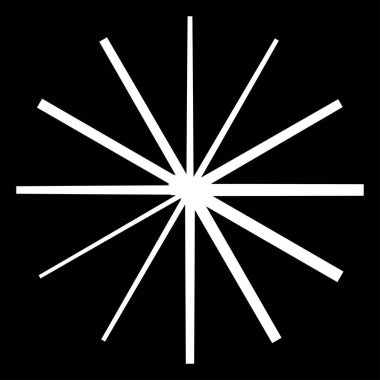 Düzensiz radyal, yayılan çizgiler. Patlama, teller, patlama elementleri. Yıldız patlaması, güneş patlaması kesişen çizgiler, çizgiler - stok vektör illüstrasyonu, klip sanatları grafikleri
