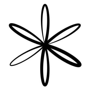 Organik şekiller. Çiçek, taç yaprağı, bitki simgesi, sembol