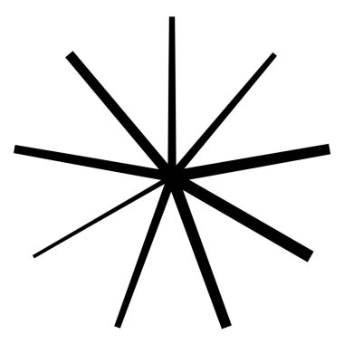 Düzensiz radyal, yayılan çizgiler. Patlama, teller, patlama elementleri. Yıldız patlaması, güneş patlaması kesişen çizgiler, çizgiler - stok vektör illüstrasyonu, klip sanatları grafikleri